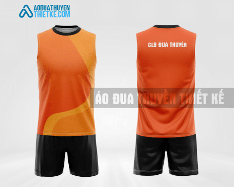 Mẫu áo khoét nách đua thuyền truyền thống CLB Chí Linh màu cam thiết kế miễn phí DTC22
