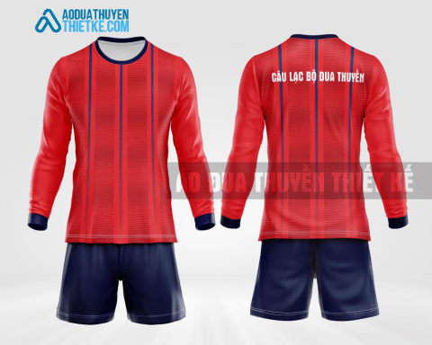 Mẫu áo thể thao dài tay đua thuyền CLB Phong Điền màu đỏ thiết kế đẹp DTB5