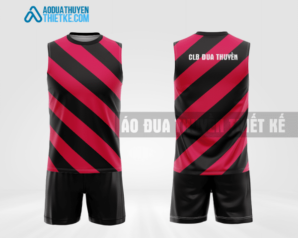 Mẫu áo thể thao khoét nách đua thuyền CLB Chợ Đồn màu hồng thiết kế độc DTC24