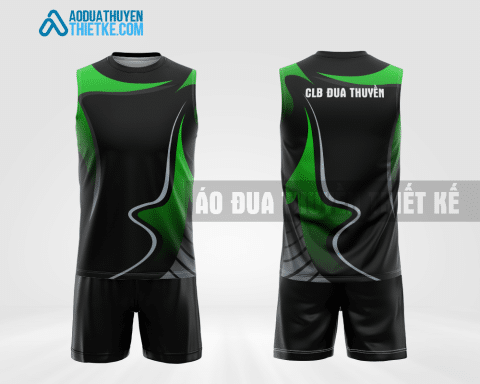 Mẫu áo thể thao không tay đua thuyền CLB Cầu Kè màu xanh lá thiết kế đẹp DTC5