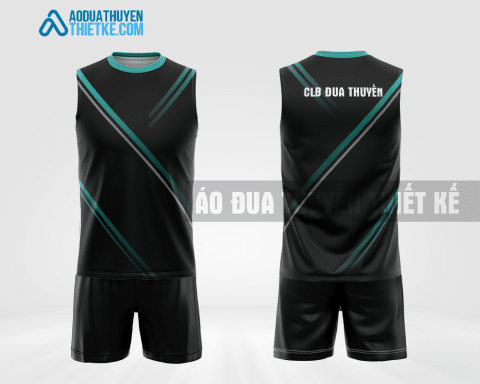 Mẫu áo thể thao không tay đua thuyền CLB Chợ Mới màu xanh ngọc thiết kế chất lượng DTC28