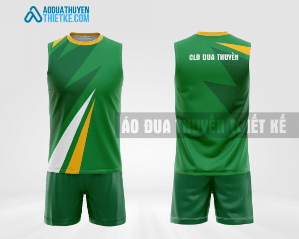 Mẫu áo thể thao không tay đua thuyền CLB Diễn Châu màu xanh lá thiết kế giá rẻ DTC74