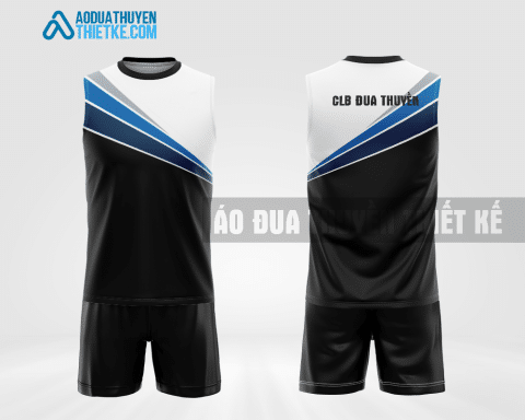 Mẫu quần áo không tay đua thuyền truyền thống CLB Di Linh màu đen thiết kế độc DTC69