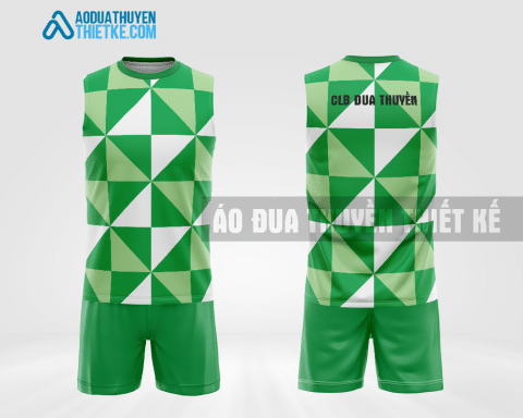 Mẫu quần áo không tay đua thuyền truyền thống CLB Đồng Phú màu xanh lá thiết kế giá rẻ DTC92