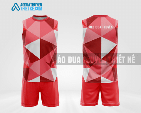 Mẫu quần áo tank top đồng phục chèo thuyền CLB Châu Khánh màu đỏ thiết kế giá rẻ DTC20
